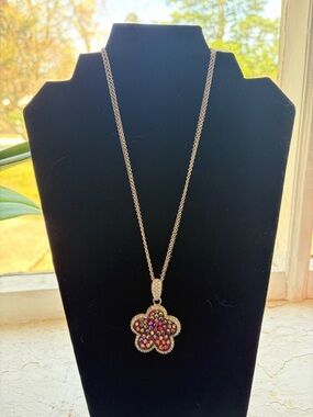 NWT Park Lane Multicolor Crystal Flower Pendant Necklace